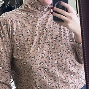 High Sierra Floral Long Sleeve Top - Tan